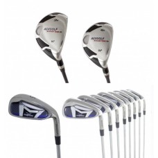 AGXGOLF MEN'S RIGHT HAND MAGNUM +5-PW + SW SAME LENGTH TOUR IRONS SET with 3 + 4 HYBRID ALL SIZES 